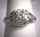 Art Deco Vintage 1 85ct Round Cut Lab Created Diamond 925 Silver Engagement Ring