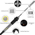 60w Soldering Iron Gun Kit Adjustable Temperature Welding Solder Wire Flux Paste