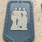 Vintage Avon Avonshire Blue Mirror   Hair Brush And Comb Ornate Vanity Set Clean