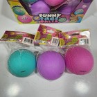 Orb Curiosities Funny Face Balls Squishy  purple  Teal  Pink  Viral  - Set Of 3