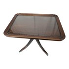 Antique Mahogany Tray Table By Imperial Grand Rapids Duncan Phyfe Glass Top