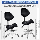 Hydraulic Esthetician Chair Rolling Salon Stool Facial Spa Chair Adjustable