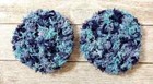 Handmade Crochet Kitchen Reusable Dish Scrubbies Sponge 3 Inch Calm Blue