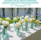 Bud Vases Set Of 12  Blue Glass Vase Small Vintage Flower Vase For Decor Ribbed