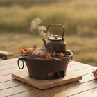 Cast Iron Combustible Briquettes Heater Textured Combustible Briquettes Heater