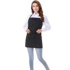 Short Cotton Aprons For Women With 3 Pockets  Chef Apron For Black