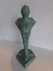 Frankart Inc  Art Deco Patinated Green Figural Standing Nude 