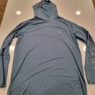 Aftco Hooded Shirt Mens Large Blue Hoodie Performance Fishing Long Sleeve