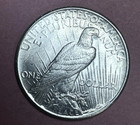 Unc  Au- 1925 Silver Peace Dollar In Stunning Bu Condition  