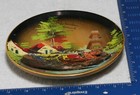 Rare Vintage Volendam Holland Wood 3d Mini Plate Windmill Hand Painted 7 