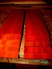Ten  10  Thin  Kiln Dried  Sanded Exotic Padauk 12 X 4 X 1 4  Lumber Wood