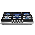 30in Gas Cooktop Kitchen 5burners Countertop Built-in Gas Stainless Steel Ng lpg