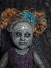 Ooak Creepy Doll 18 In Tall  Handmade   Halloween Prop Multicolored Crackle 
