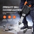 Demolition Jack Hammer Concrete Breaker 2200w Electric Hammer 2 Chisel Bits