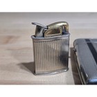 Vintage Evans Lighter Lot Cigarette Case Eab Monogram Ribbed Metal As-is 40s 50s