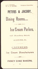 Peters   Jacoby Dining Rooms Ice Cream Parlors Cake Bakers Allentown Pa 1895 Ad
