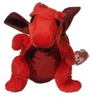 Ty Beanie Buddy - Y Ddraig Goch The Red Dragon Medium 10 Inch Uk Exclusive Mwmts
