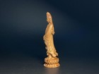 Kannon Bodhisattva Wood Carving 12cm Buddhist Statue Guardian Deity Japan