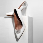 4 Pcs Rhinestone Shoe Clips For Women  Detachable Crystal Heels   Accessories