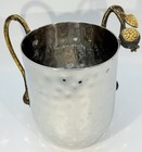 Netilat Yadayim With Hammered Finish Pomegranate Branch Handles By Yair Emanuel