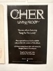Cher Memorabilia Lot Of 5 Photos Postcards Concert   Living Proof Promo Vintage