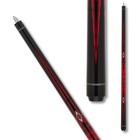 Nb18 Red Stained Tiger Maple Pool Cue 19oz With Black Points Billiard Stick