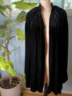 Vtg 40s Black Velvet Cape 35 length Boho Holloween Theater Christmas Us Made