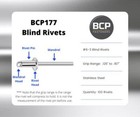 100 Qty 304 Stainless Steel Blind Rivets   6-3  3 16  Diameter  Assorted Sizes 