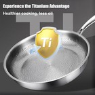 New Titanium Hammered Nonstick Fry Pan Ultra Durable Scratch Resistant Cookware