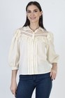 Vintage 70s Gunne Sax Blouse Victorian Prairie Cottage Button Up Top Tunic