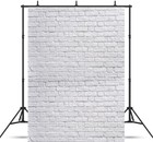 Sjoloon White Brick Wall Backdrop White Brick Photo Backdrop Thin Vinyl Photo   