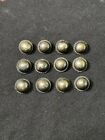 Vintage Taxco 980 Silver Buttons - Matching Set Of 12 Handmade 1930-1950 Mcm