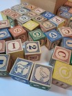 63 Vintage Uncle Goose Alphabet Wood Letter Blocks Numbers Animals Full Set