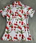 Deinhardt Designs Equestrian Riding Shirt Womens S Tulip Print 1 4 Zip Pullover