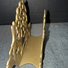 Vintage Solid Brass Letter   Napkin Holder Elegant For Table Or Desk