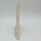 Hand Carved Stone Flower And Small Vase Unique Vintage Decor With Sticker
