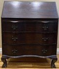 Mid 20th Century Vintage Maddox Colonial Queen Anne Mahogany Slant Front Secreta