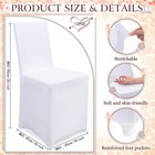 24 Pcs Folding Chair Cover Set With 12 White Spandex Stretch Slipcovers 12 Bo   
