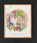 Unused Vtg Rse 21 Greeting You re Feeling Better Card House Window Flowers Well