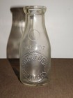Vintage 1 Pint  Glass Milk Bottle Saratoga Creamery