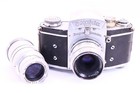 Exakta Vx Film Camera Carl Zeiss Tessar 50mm F2 8 Lens Cassar 105 3 5 Lenses