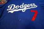 Rare 2018 Dodgers Spring Training Julio Urias 7 Game Worn team Issue Jersey Sz46