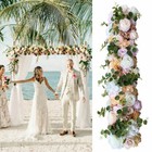 Artificial Flower For Party Wedding Arch Floral Silk Vines Decor 1m Backdrop Us