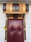 Vintage Wood Wooden 94     8    Toboggan Snow Sled Rare W red Cushion