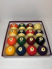 Vintage Pool Ball Set 1   15 Plus Cue Ball Original Foam Box Insert Mid Century
