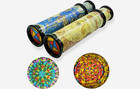 2 Pack Classic Rotating Kaleidoscope Educational Stretchable Toy For Kids New