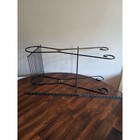 Vintage Mid Century Modern Atomic Wire Plant Stand 2 Tier Black Gold Starburst
