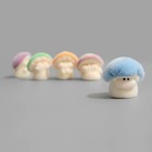 Aopop Mushroom Sprite Flocked Figurines  6pcs  With Residue-free Adhesive