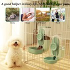 35oz Hanging Automatic Pet Food Water Dispenser  Auto Gravity Pet Feeder And Wat