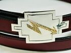 Southwestern Sterling Silver  925 Signed Peublo Belt Buckle Size 38 Strap